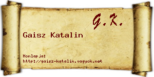 Gaisz Katalin névjegykártya