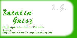 katalin gaisz business card